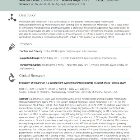 Melanotan 2 (MT2) (Melanotan Como)